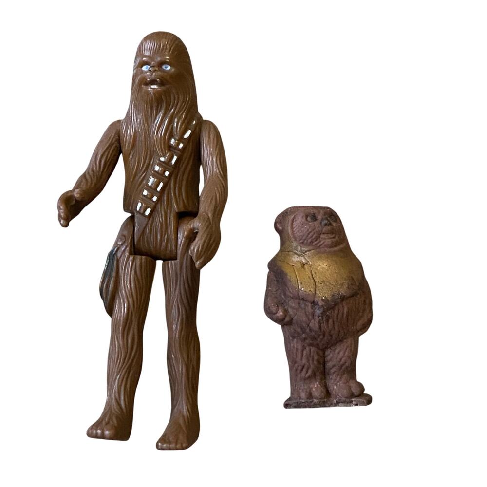 Kenner Star Wars Chewbacca & Ewok Action Figures 80s Vintage